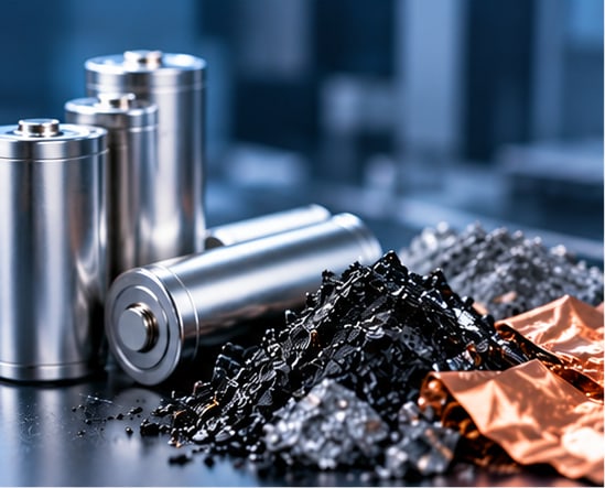 Battery cells with graphite and copper foil electrode materials